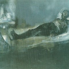 <b>11. Alberto Sughi</b>
(Cesena 1930 – Bologna 2012<br><i>
Condannato a morte</i>, 1961<br>
Olio su tela, 110x135