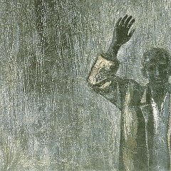 <b>8. Xavier Bueno</b>
(Vera de Bisadoa 1915 – Fiesole 1979)<br><i>
Martire</i>, 1960<br>
Olio su tela, 140x160 cm